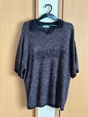 PERUSHU 반팔 니트 M 아크릴 100%