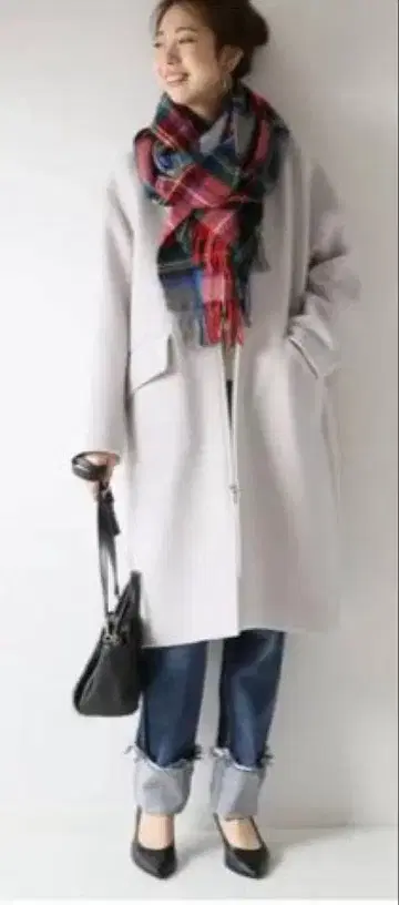 스픽 앤 스팬 비버 프론트 지퍼 코트