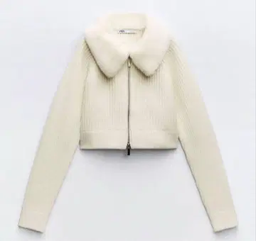 ZARA 인조 모피 니트탑