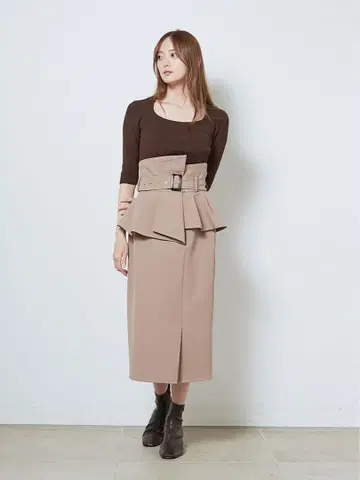 SNIDEL 스나이델 하이웨스트 분또 타이트 스커트