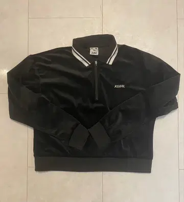 XGIRL 블랙 하프 지퍼 트레이닝복