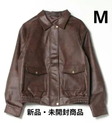 인조 가죽 블루종, 인조 가죽 자켓 M 레트로풍 빈티지풍