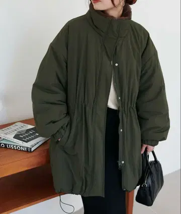 충전솜 밀리터리 코트 discoat 카키