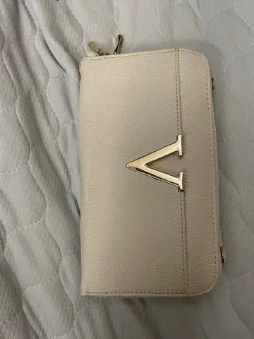 [ 미사용 새상품 ] 아이보리 장지갑 더블 지퍼