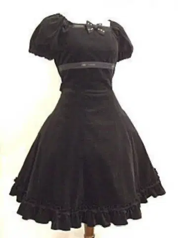 Innocent World 벨벳 버슬 원피스