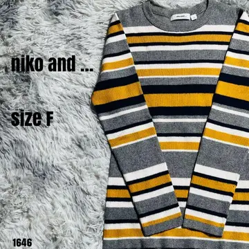 niko and - 니코앤드 니트 스웨터 보더 멀티F 1646