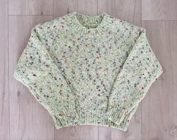 숏 기장 슬라브 니트