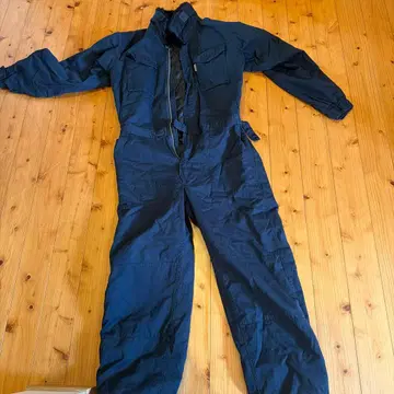 네이비 풀 집업 오버롤