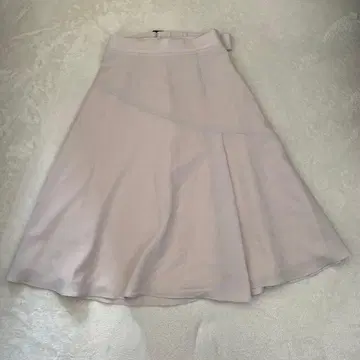 스윙 플레어 스커트 롱 스커트 백 벨트 밴딩 베이지 M