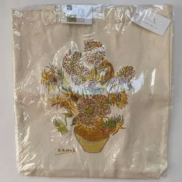 새상품 미개봉 고흐전 ito& 해바라기 자수 토트백 회장 한정판