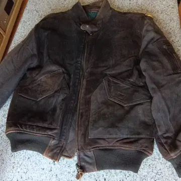 다크 브라운 MA-1 플라이트 자켓 양가죽