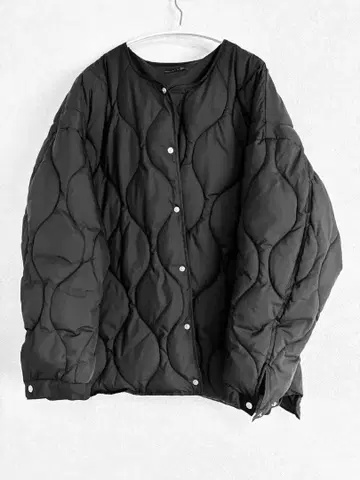 [ 새상품급 ] Aga 퀼팅 자켓 블랙 야마다야 코트 아우터