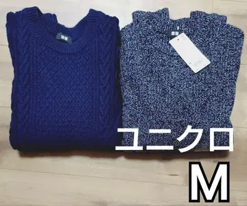 유니클로 M 네이비 크루넥 스웨터 니트 GU
