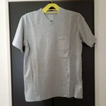 나노 유니버스 그레이 V넥 반팔 포켓 부착 티셔츠