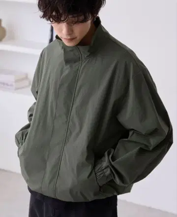 나일론 트랙 지퍼 블루종 남성용 MONO MART L 사이즈 카키