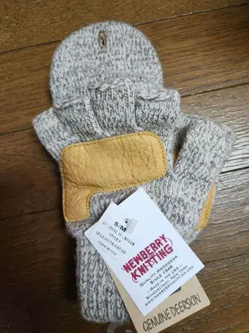 NEWBERRY KNITTING 그레이 장갑 S/M 핑거리스 그로브