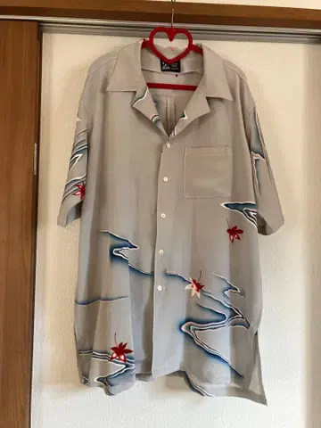 기모노 리메이크, 파도 무늬와 단풍 자수의 하와이안 셔츠