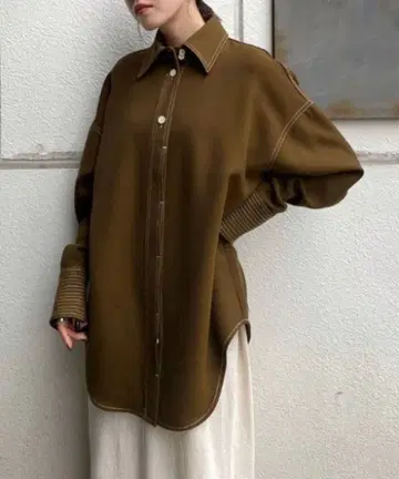 TODAYFUL 스티치 울 셔츠