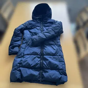 G-STAR RAW 네이비 다운 자켓 후드 부착 여성용 M 사이즈