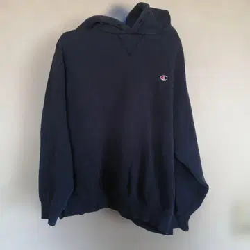 Champion 네이비 후드 부착 후드티