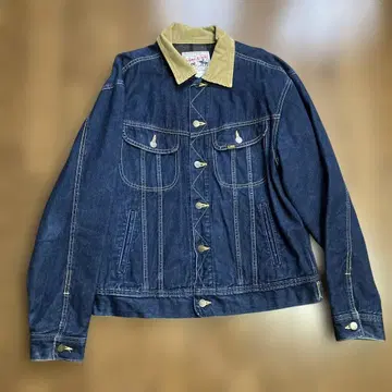 레어 Lee 스톰 라이더 XL 가죽 패치 커스터마이즈 자켓