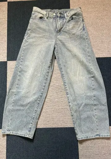 와이드 데님 허리 28