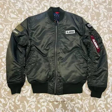 XLARGE x ALPHA MA-1 자켓 리버서블 패치워크