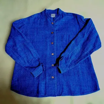 유즈리하 네이비 나염 긴팔 셔츠