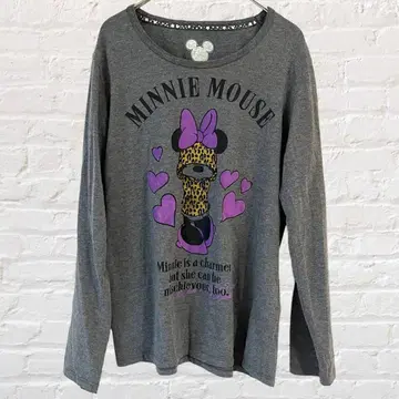 Disney 디즈니 긴팔 티셔츠 캐릭터 미니 그레이 L