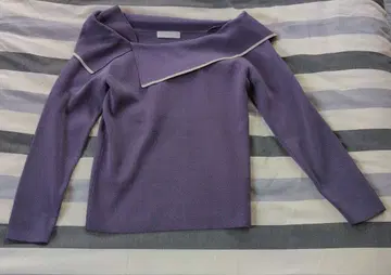 anySiS 퍼플 오프숄더 긴팔 상의