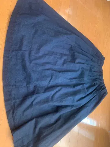 팔라스 팰리스 네이비 플레어 스커트 100% 코튼