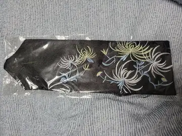 엑시즈팜 국화 자수 태슬 끈 오비 벨트