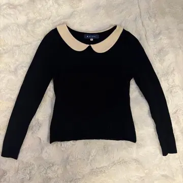 M'S GRACY 엠즈 그레이시 긴팔 니트 둥근 카라 블랙