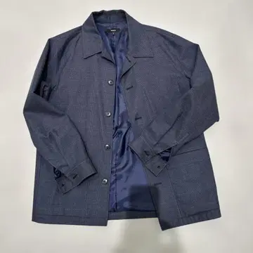 theory 다크 블루 체크 무늬 자켓