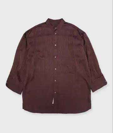 조제문 JOSEMOON 새틴 스트라이프 셔츠 브라운