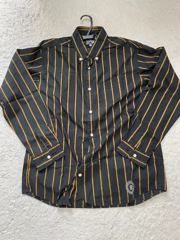 Dress Hippy 긴팔 셔츠 XL 블랙/노랑 스트라이프