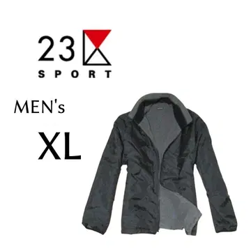 남성용 XL 사이즈 23구 TECNOPILE 리버서블 자켓 블랙 컬러