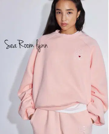 [새상품급] Sea Room Lynn 핑크 맨투맨 Love 풀오버