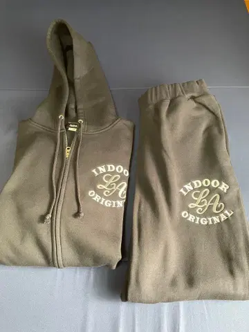 indoor original 후드 맨투맨 셋업