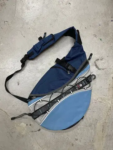 00s 원 숄더백 y2k 테크 네이비 숄더백 스카이블루