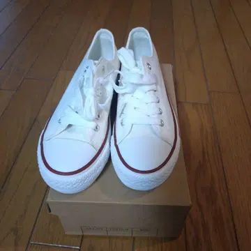 화이트 캔버스 스니커즈 S 사이즈