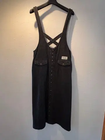 PINK HOUSE 다크 데님 점퍼 스커트