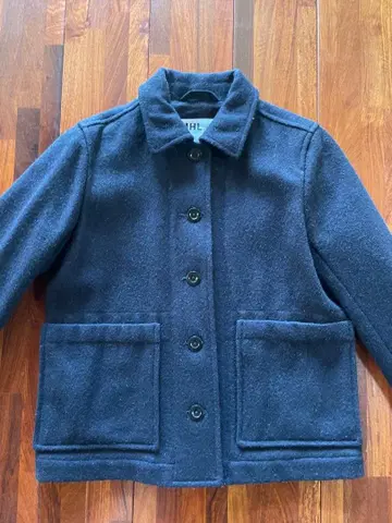 MHL, 다크 네이비 울 피 코트 사이즈 II