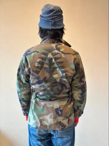 카모플라쥬 밀리터리 자켓 구제 의류 리메이크 네이티브 인디언 바이크