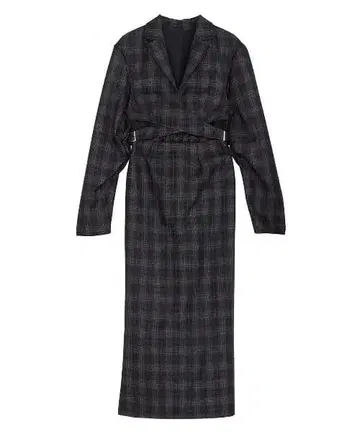 AmeriVINTAGE WAIST CROSS CHECK DRESS