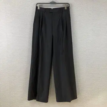 Drawing Numbers 센터 프레스 와이드 팬츠 38 네이비