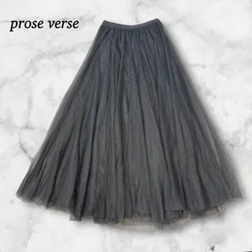 프로즈 베일 샤샤 스커트 [ M ] 허리밴딩 그레이 풍성한 튤