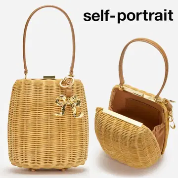 self-portrait 바스켓백 리본 참 포함