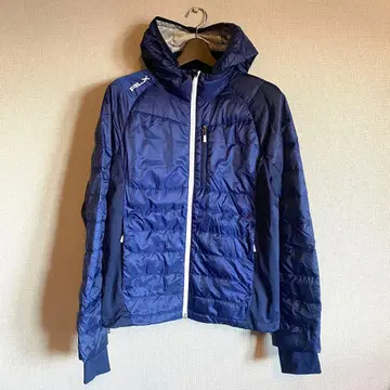 RLX 랄프 로렌 후드 부착 다운 자켓 네이비