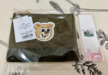 새상품 페이/LOVERARY 올드테디 와펜 파우치 그린